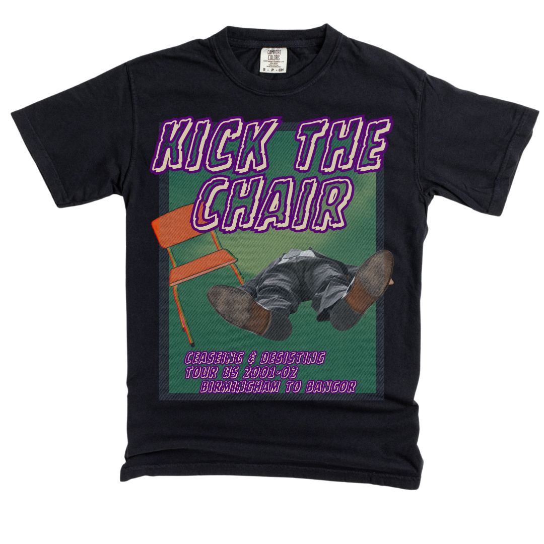 Bands That Never Were Kick The Chair: Garment-Dyed Tee Printify Cotton Crew neck DTG Men's Clothing Oversized T-shirts Unisex Women's Clothing