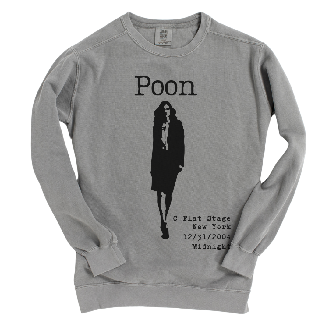 Bands That Never Were Poon: Garment Dyed Crewneck Lightweight Sweatshirt Printify Cotton DTG Long Sleeves Men's Clothing Mother's Day Summer Picks Sweatshirts Unisex Women's Clothing