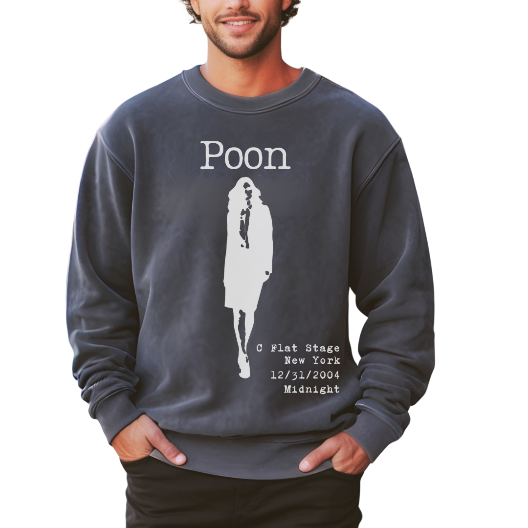 Bands That Never Were Poon: Garment Dyed Crewneck Lightweight Sweatshirt Printify Cotton DTG Long Sleeves Men's Clothing Mother's Day Summer Picks Sweatshirts Unisex Women's Clothing