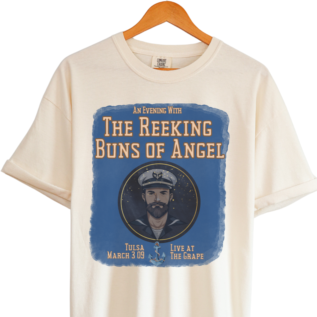 Bands That Never Were The Reeking Buns of Angels: Garment-Dyed Tee Printify Cotton Crew neck DTG Men's Clothing Oversized T-shirts Unisex Women's Clothing