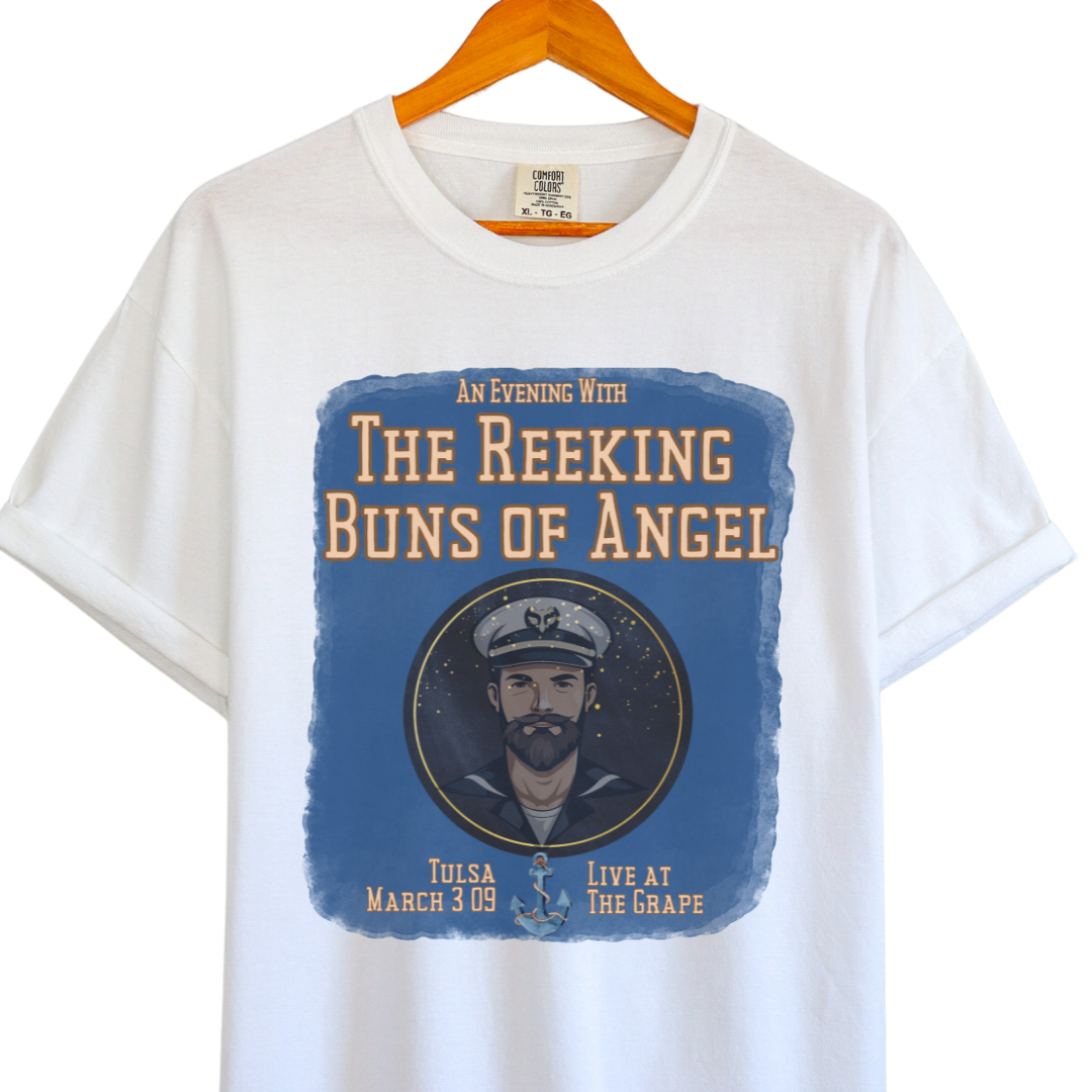 Bands That Never Were The Reeking Buns of Angels: Garment-Dyed Tee Printify Cotton Crew neck DTG Men's Clothing Oversized T-shirts Unisex Women's Clothing