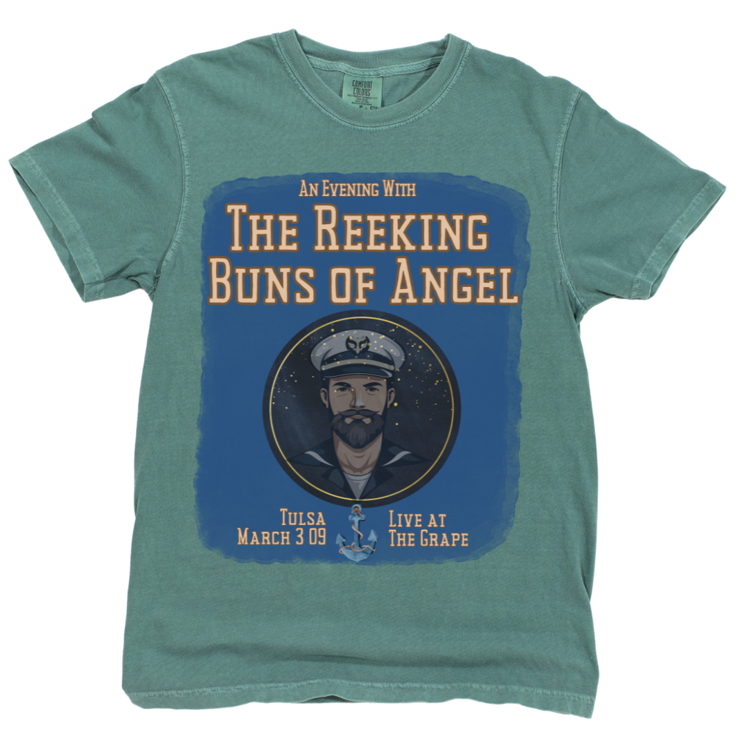 Bands That Never Were The Reeking Buns of Angels: Garment-Dyed Tee Printify Cotton Crew neck DTG Men's Clothing Oversized T-shirts Unisex Women's Clothing