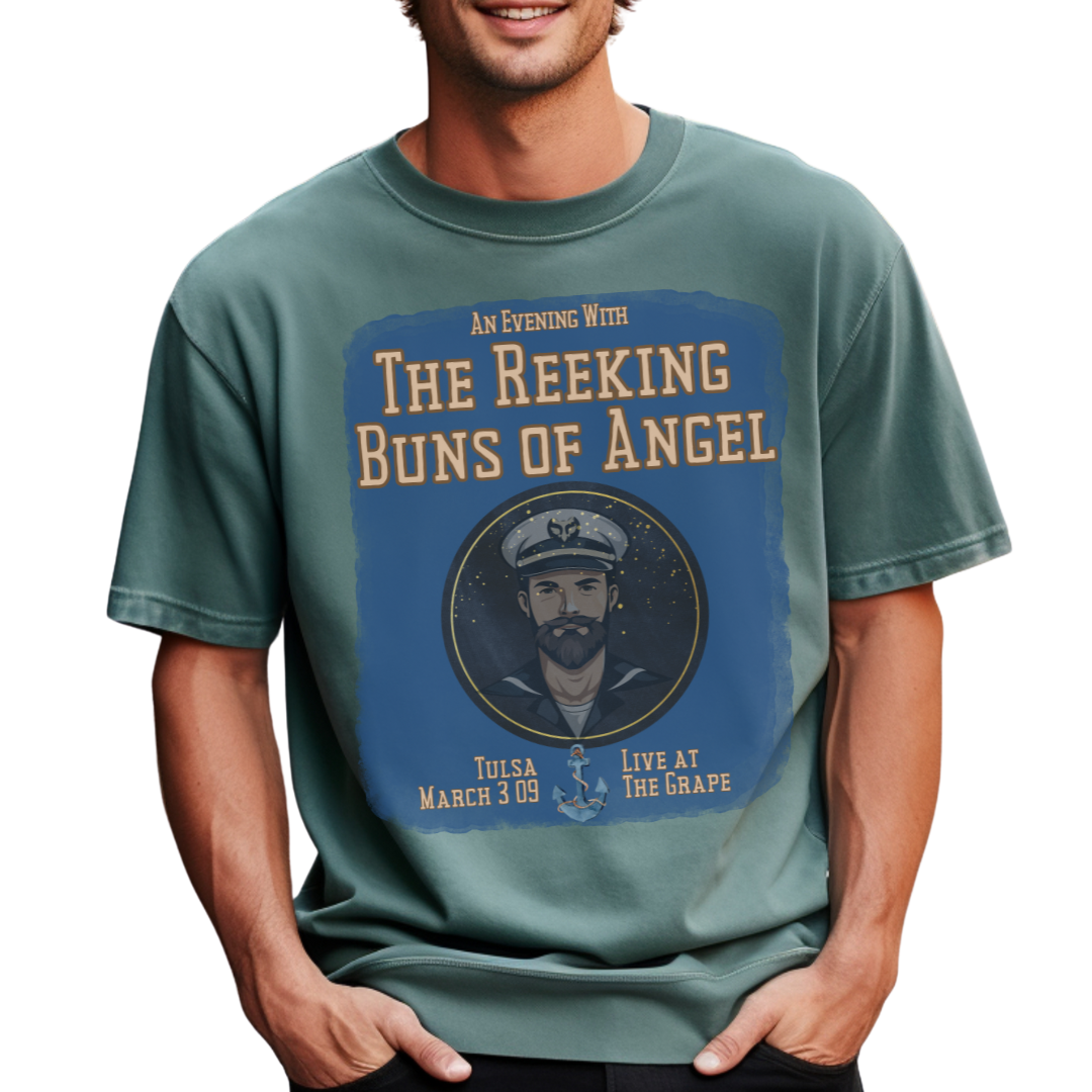 Bands That Never Were The Reeking Buns of Angels: Garment-Dyed Tee Printify Cotton Crew neck DTG Men's Clothing Oversized T-shirts Unisex Women's Clothing